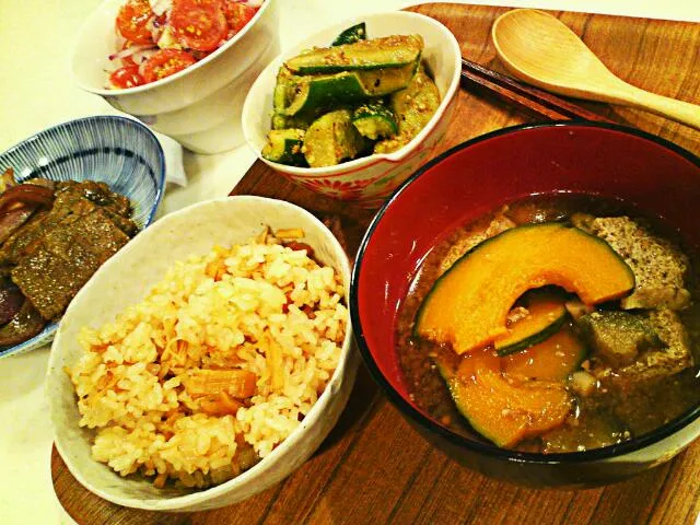 燻製ホタテの炊き込みご飯など|麻紀子さん