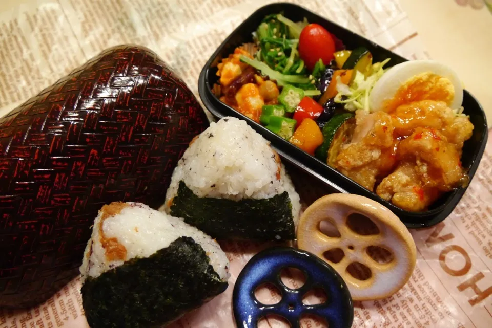 Snapdishの料理写真:とりナンプラー揚げでお弁当🎶|メイスイさん