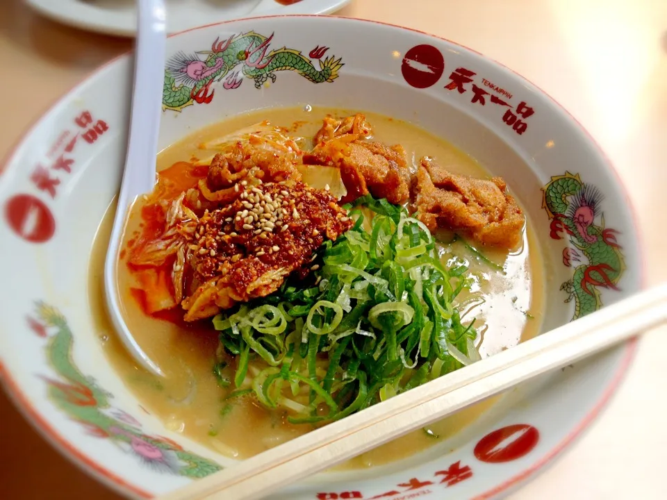 Snapdishの料理写真:スタミナ豚キムチラーメン@天下一品|りえさん