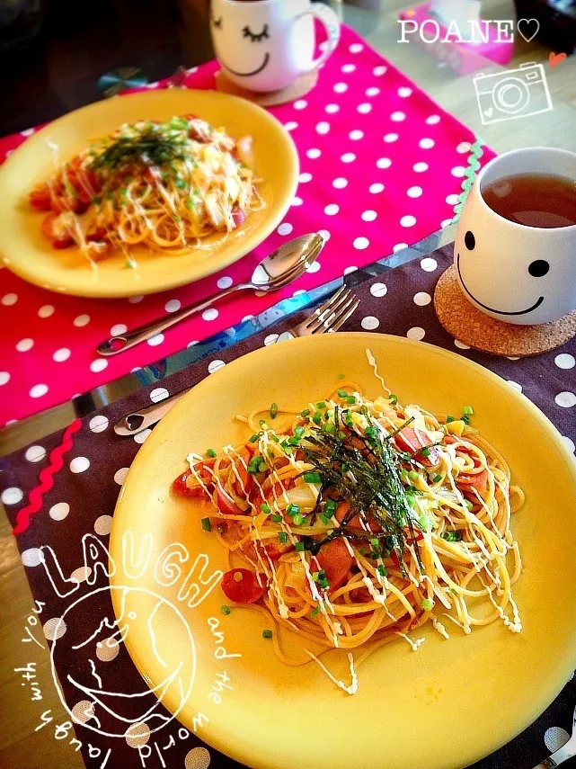 夏野菜たっぷりパスタさんヾ(●'`●)ﾉ|ポァン◡̈*❤︎さん