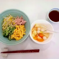 冷やし中華　フルーツポンチ|さぁこさん