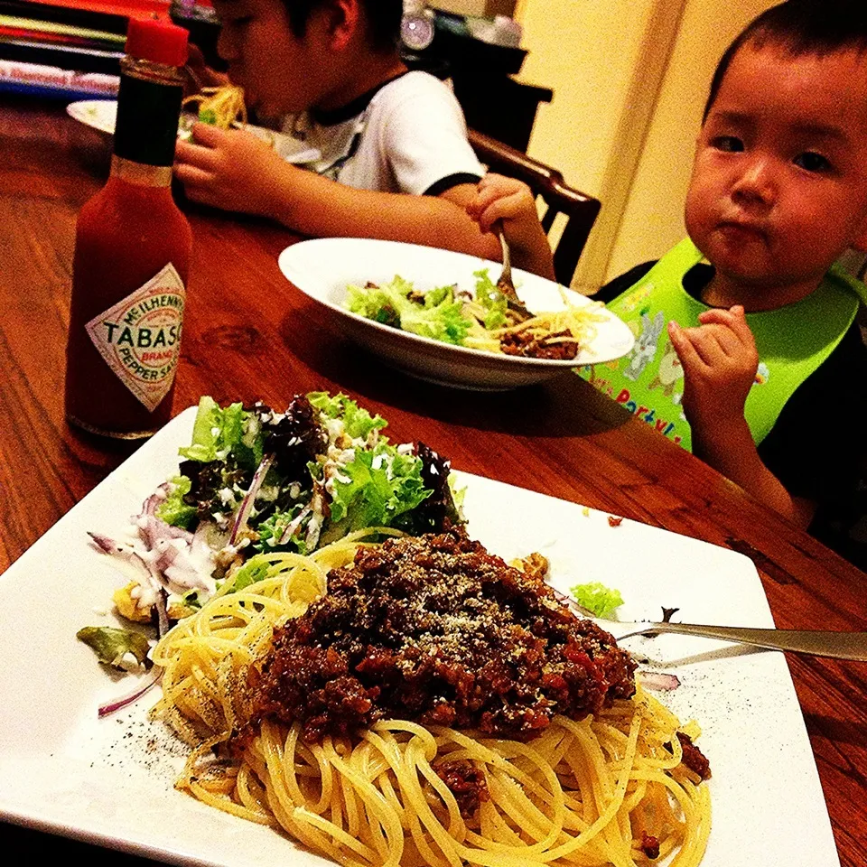 Spaghetti w/ meat sauce ミートソーススパゲッティ|Yuka Nakataさん