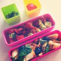 Snapdishの料理写真:Pasta bento with salad and a plum|Bento&co | 弁当箱専門店 京都さん