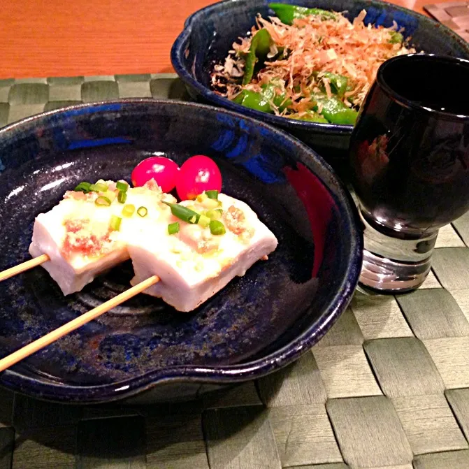 ハンペンの明太チーズ焼き☆万願寺唐辛子|俺俺さん