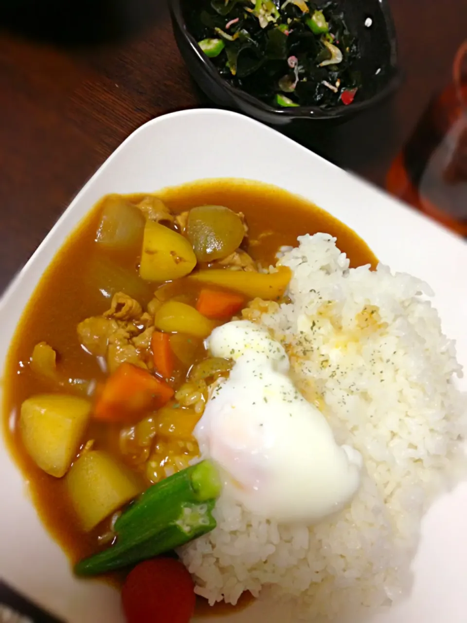 Snapdishの料理写真:カレーライス温玉のせ|よんさん