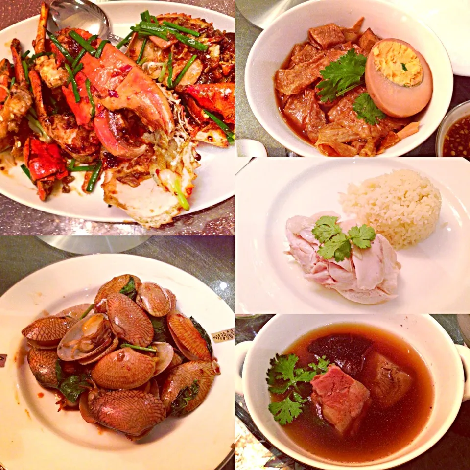 Spicy Crab, Chilli Clams, Chiuchao Bean Curd Sheet and Egg, Chicken Rice, 新加坡肉骨茶|nicky tangさん