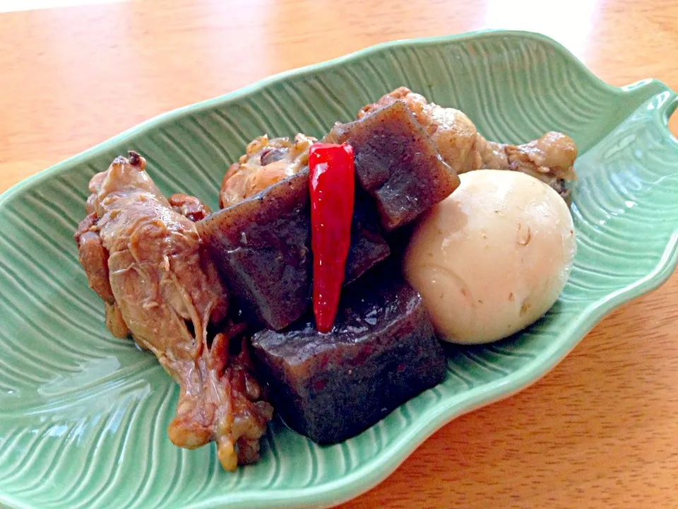 鶏肉とこんにゃく玉子の酢っぱ煮|aynyaynyさん