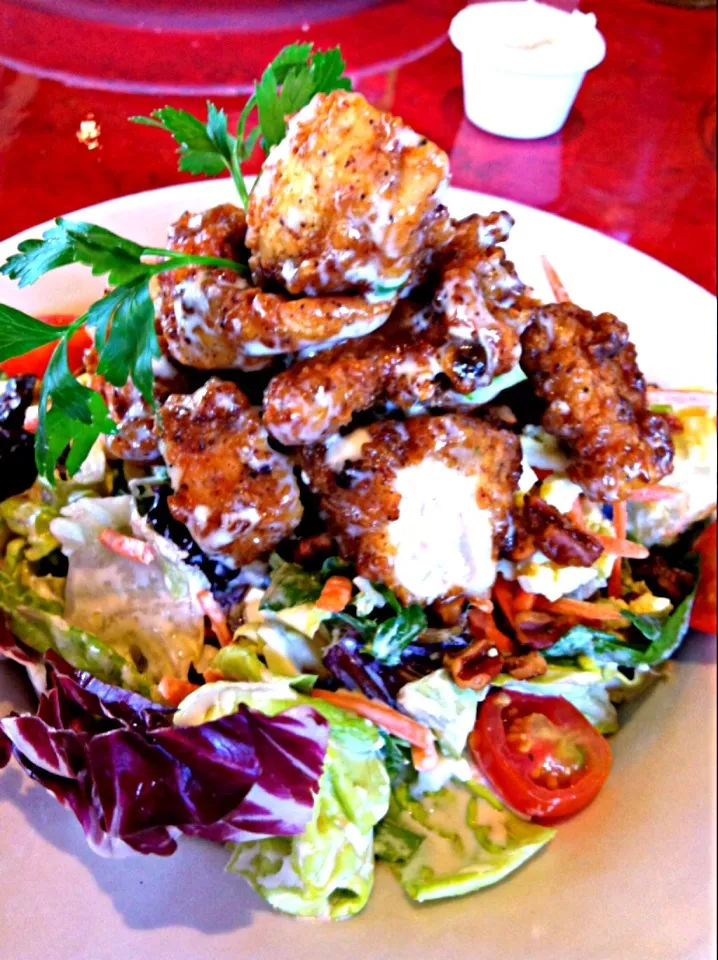 Honey Fried chicken salad with buttermilk dressing|Juliee ~ ジュリーさん