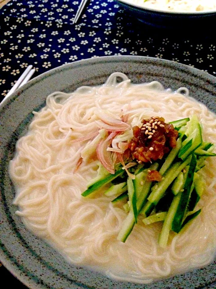 Lavenderさんの♪金山寺味噌の冷やし豆乳うどん作ったよー✨美味しー‼|ころさん