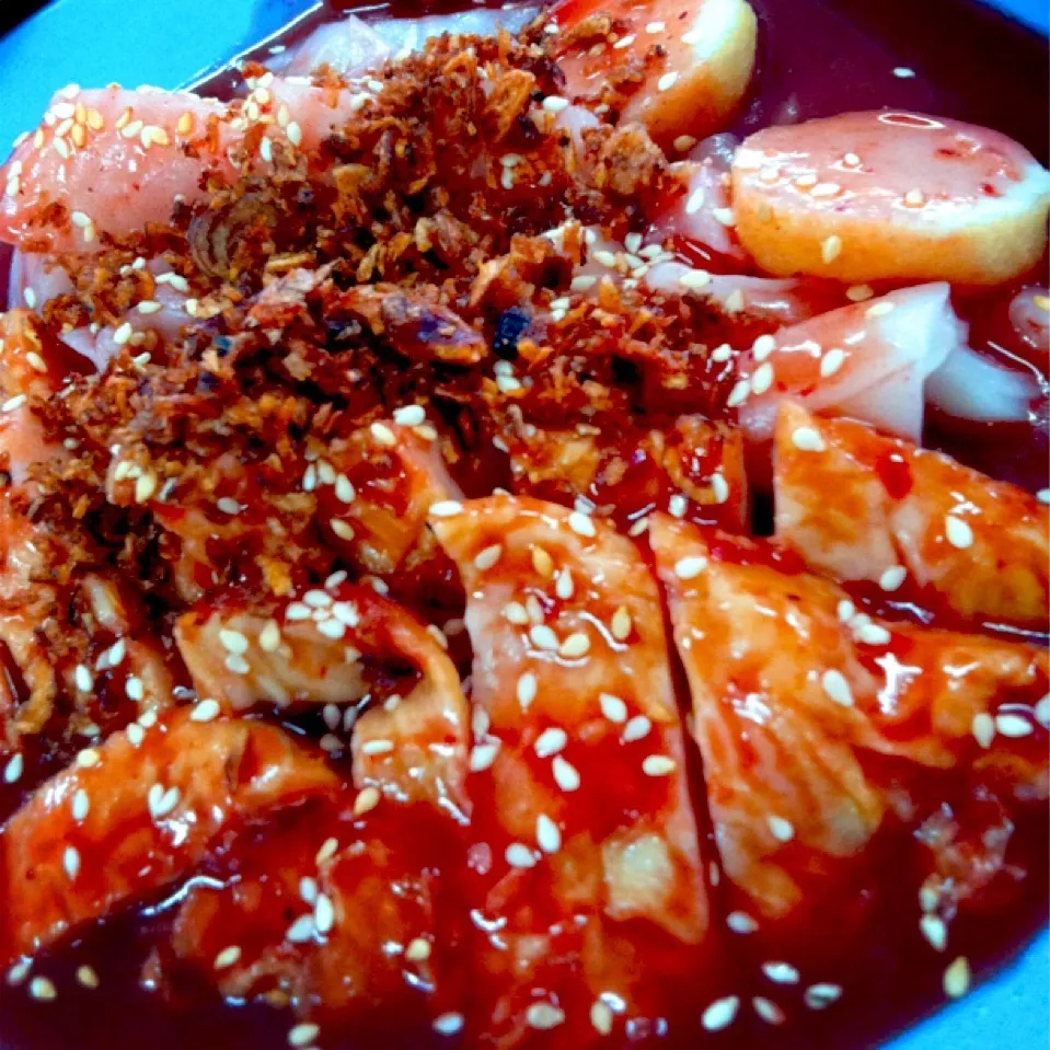 Snapdishの料理写真:G Cheong Fun with red sauce|laumeikuanさん