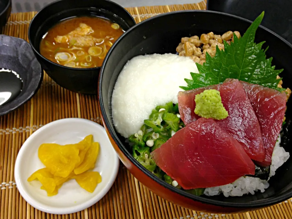 ネバネバまぐろ丼|ちはるさん