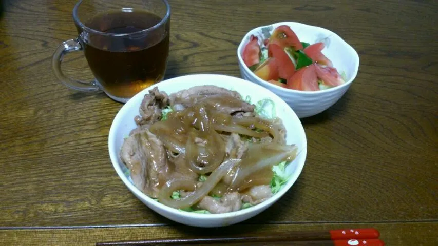 しょうが焼き丼|えっちゃんさん