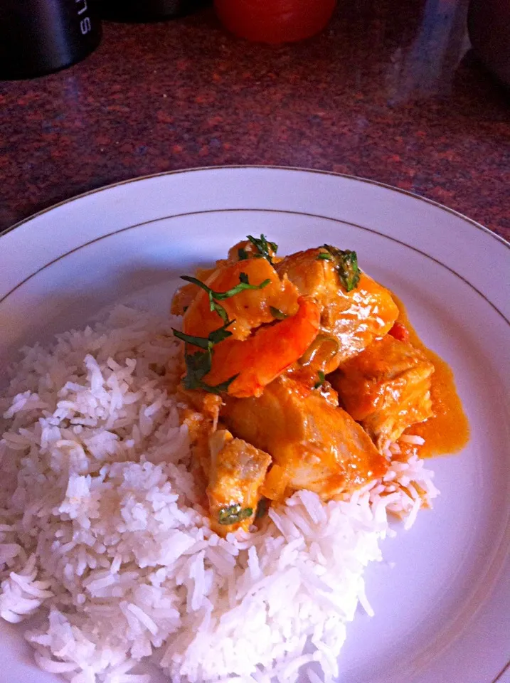 White fish and king prawn curry|joanna lyddiattさん