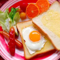 Snapdishの料理写真:Simple toast🍴格闘ランチ