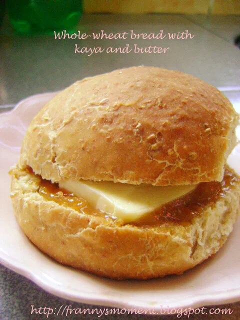 Whole wheat bread with butter kaya|Frannyさん