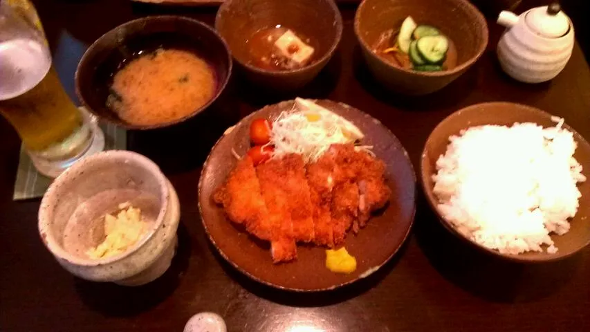 チキンカツ定食|まぐろさん