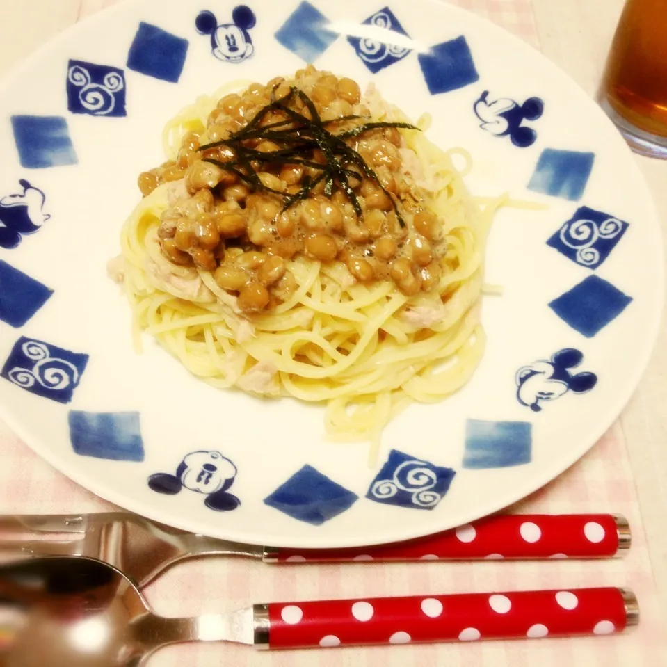 夏にぴったり(*^^*)納豆とツナの冷製パスタ♡|tomoeさん