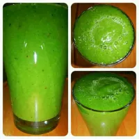 very green smoothies ~ melon'greenmustard'kiwi