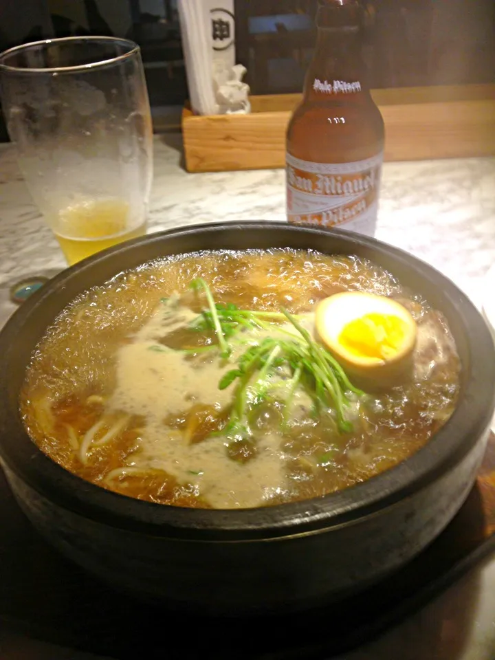 BEEF NOODLE WITH TENDON THIN NOODLE & SOY  STOCK|Yoku kuu kyaku daさん