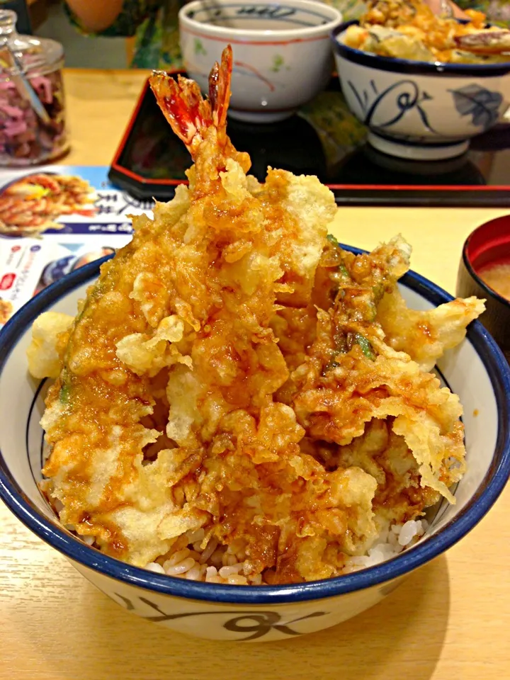 天丼 帆立のせ|ひよこ饅頭さん