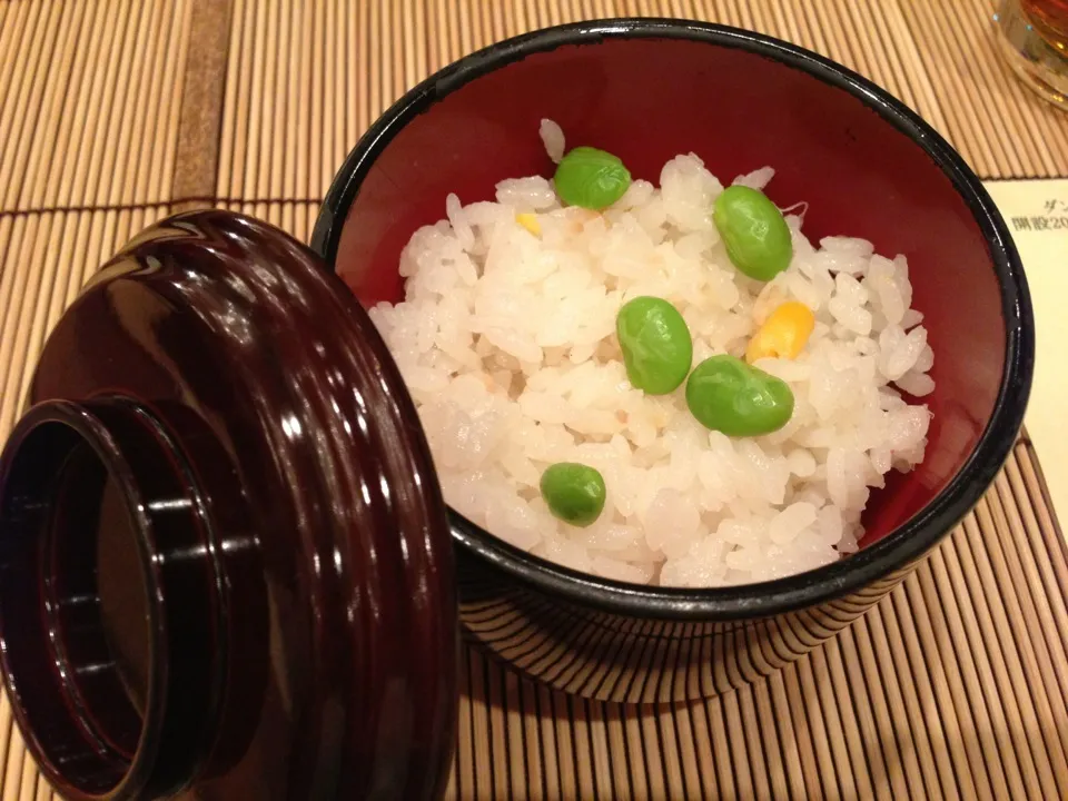 蟹とうもろこしご飯(岩手県産ひとめぼれ使用)|お家でbar!さん