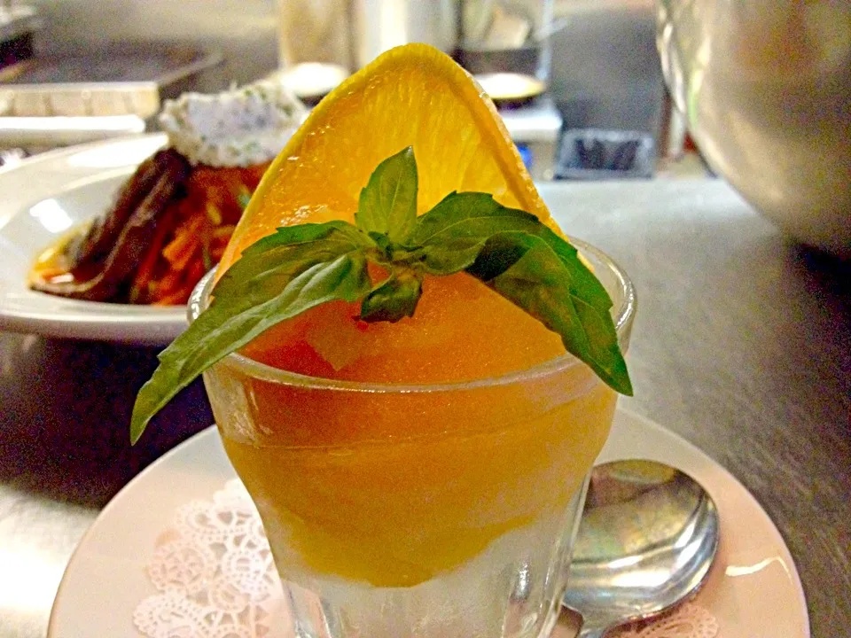 Snapdishの料理写真:Gran Marnier orange sorbet|valintinus domingoさん