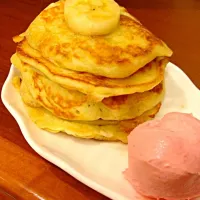 枫糖香蕉pancake