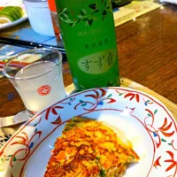 スパークリング日本酒野菜オムレツと共に♡|おにしさん