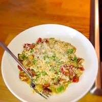 Chorizo, mushroom & pea risotto|jayneさん