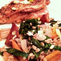 Roasted Chicken with Balsamic Beets and Barley|Dominic Inouyeさん