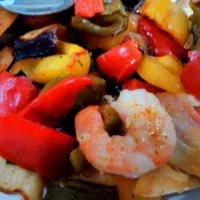 grilled shrimp , bell peppers and onion|Helen Leeさん