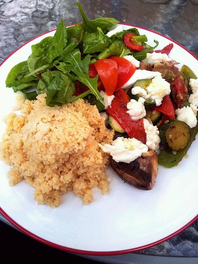 cous cous roast veg salad|hollyさん