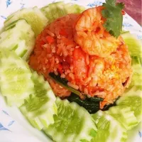 Thai food " shrimp fried rice " Aroi kaa..（＾∇＾）|PaFFy🌷さん