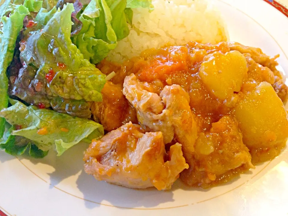 Snapdishの料理写真:ペルー(Peru)料理ギソデポロ(Guiso de pollo)|juneshunさん