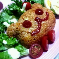 Snapdishの料理写真:くまちゃんのチキンライス(*￣(ｴ)￣*)|森のくまちゃんさん