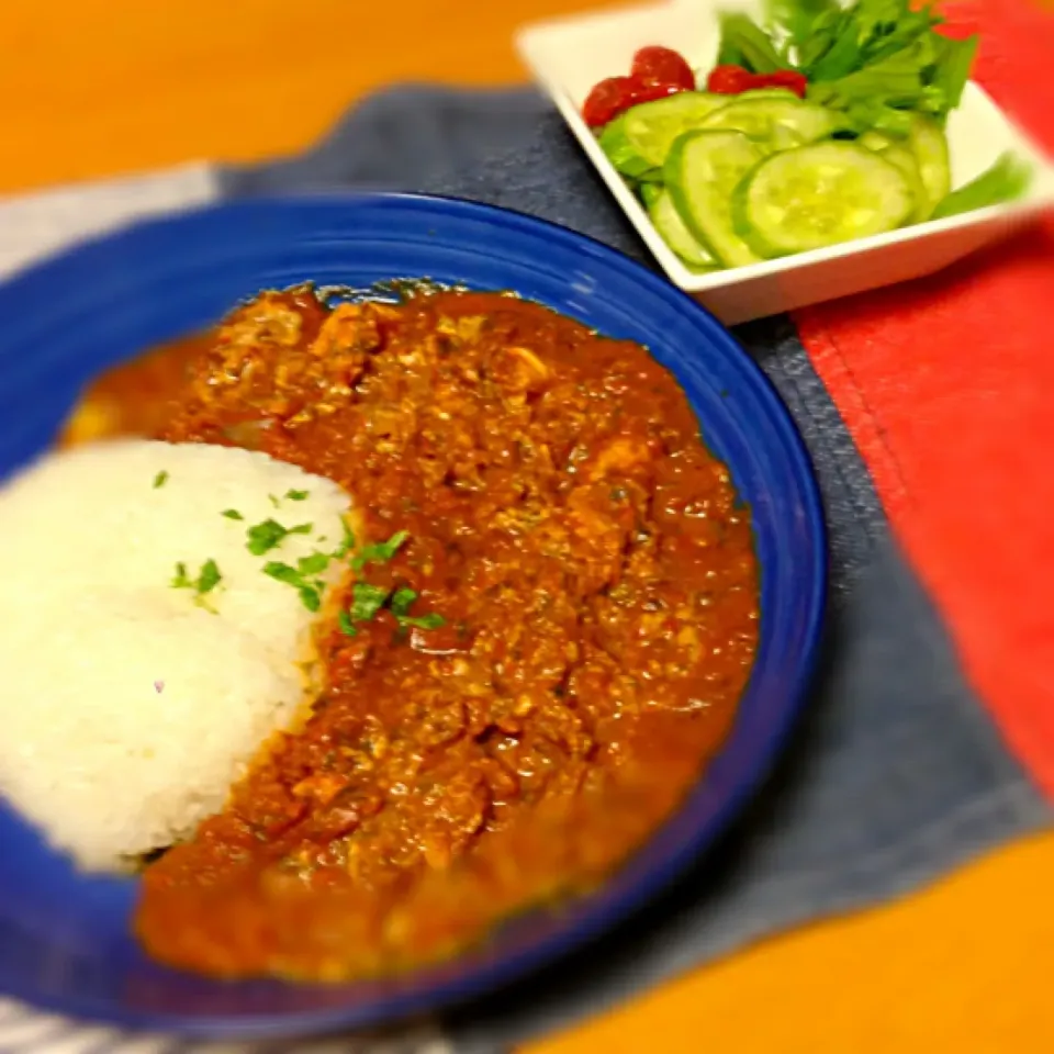 小松菜入りバターチキンカレー|yujimrmtさん