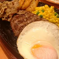 Snapdishの料理写真:ハンバーグ＆焼肉(｀_´)ゞ|チロルさん