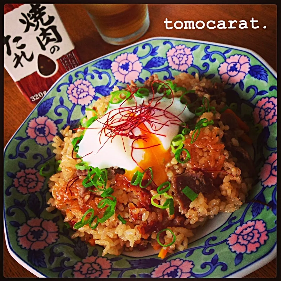 Snapdishの料理写真:くらら様の炊飯器de韓国風カルビ炒飯☆|tomocarat.さん