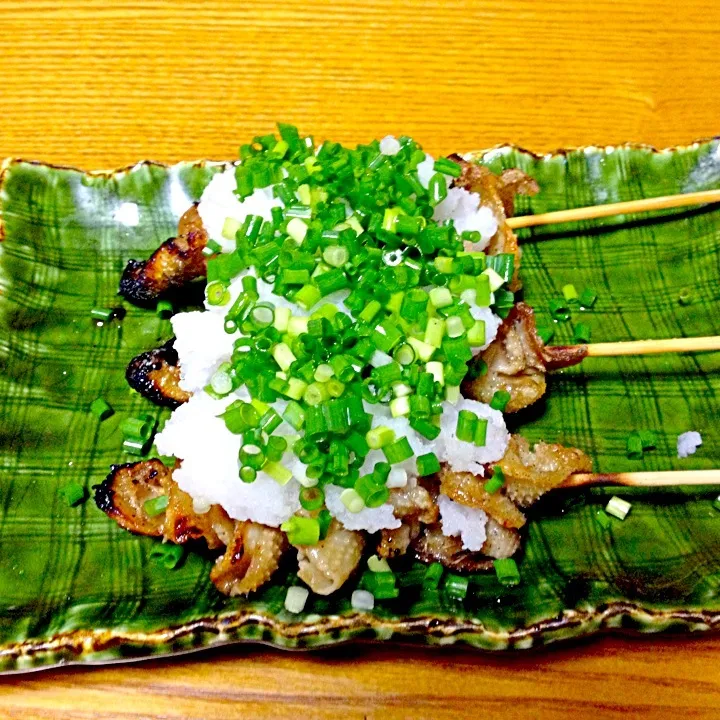 鶏皮のやきとり大根おろしのせ|ラー山さん