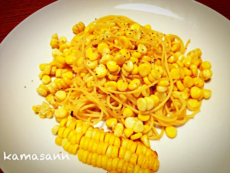 おりぃちゃんの焼きとうもろこし味のパスタ、作ったよ〜(≧∀≦*)ﾉ|かまさん