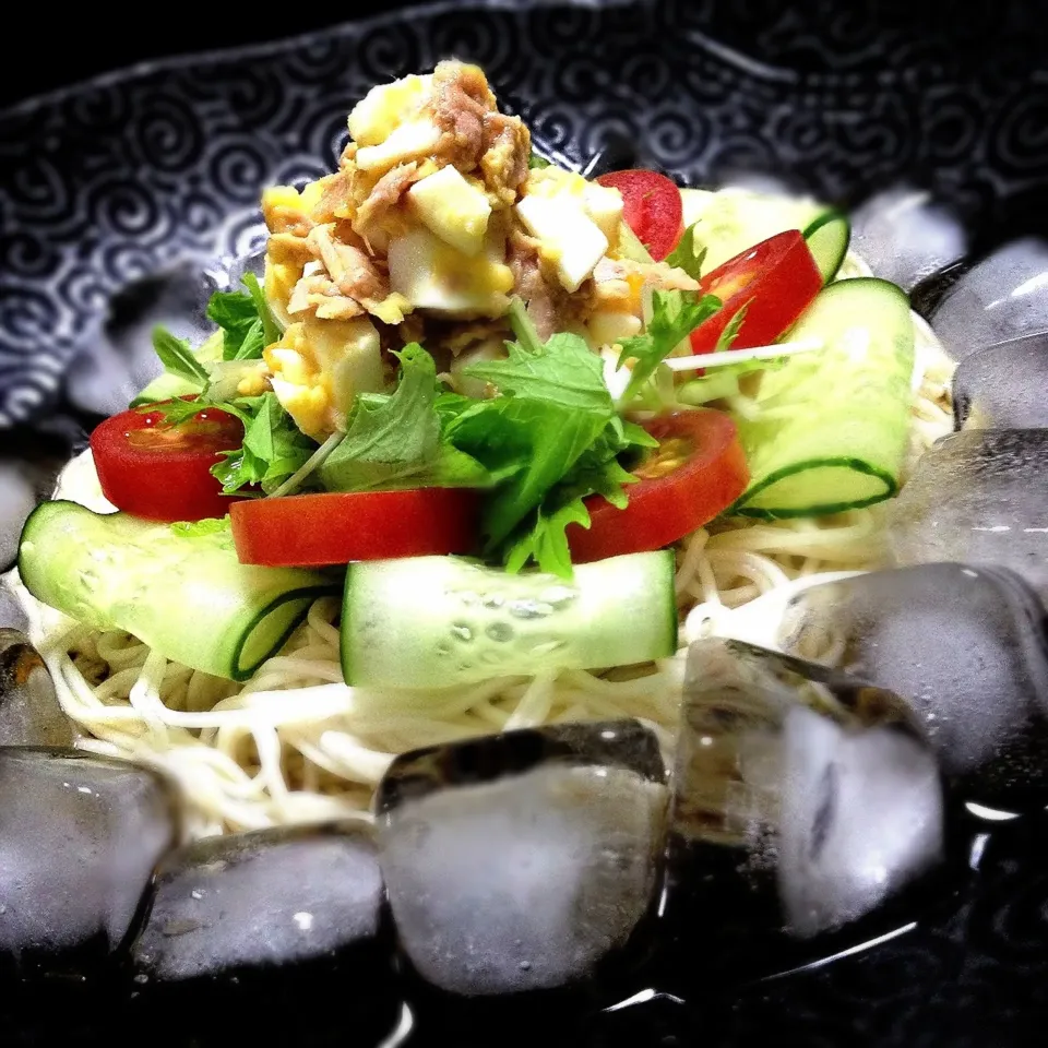 Ice salad thin wheat noodles(up)|nori.co.jpさん