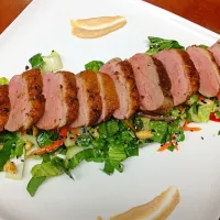 Duck Breast over Asian Chop Salad w/ wasabi mustard sauce|Tina Wilson-Terryさん