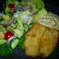 dori with creamy garlic sauce & Veggie salad|patrickさん