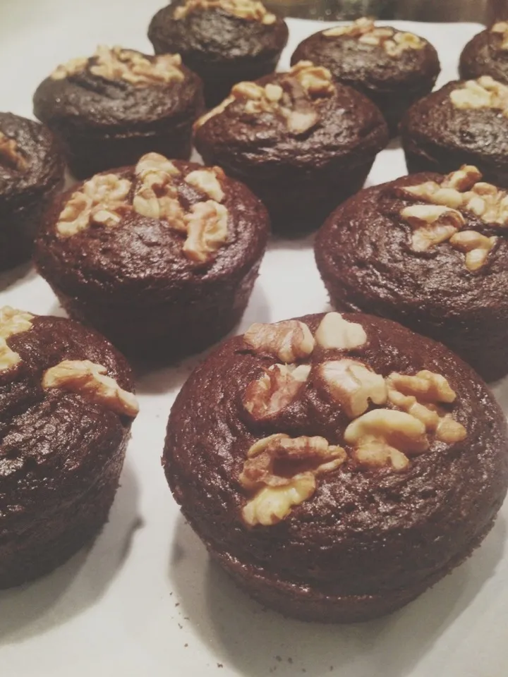 Semi-homemade chocolate walnut muffins|Anneさん