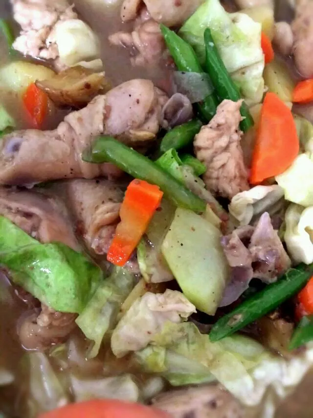 chixveggies w/ liver sauce|Aprille Laoさん