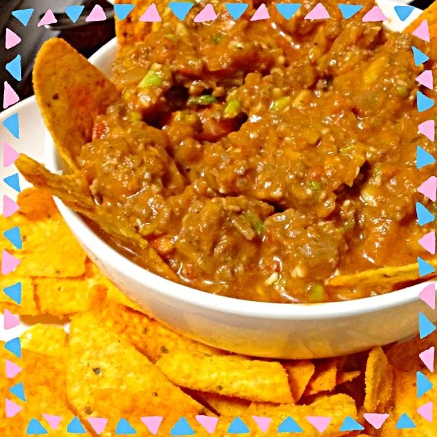 doritos+ cheesy beef salsa|Len(^_−)−☆さん