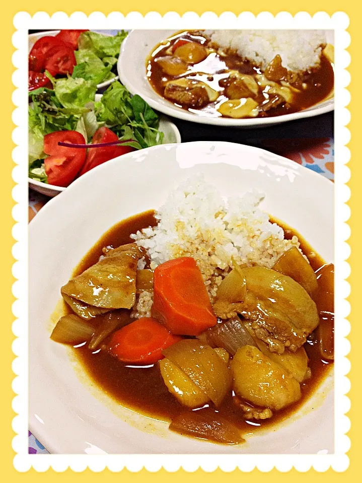 Snapdishの料理写真:娘が作ってくれた 晩ご飯  カレーライス😊|えみちさん