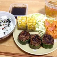 Snapdishの料理写真:ピーマンの肉詰め|ちなみさん