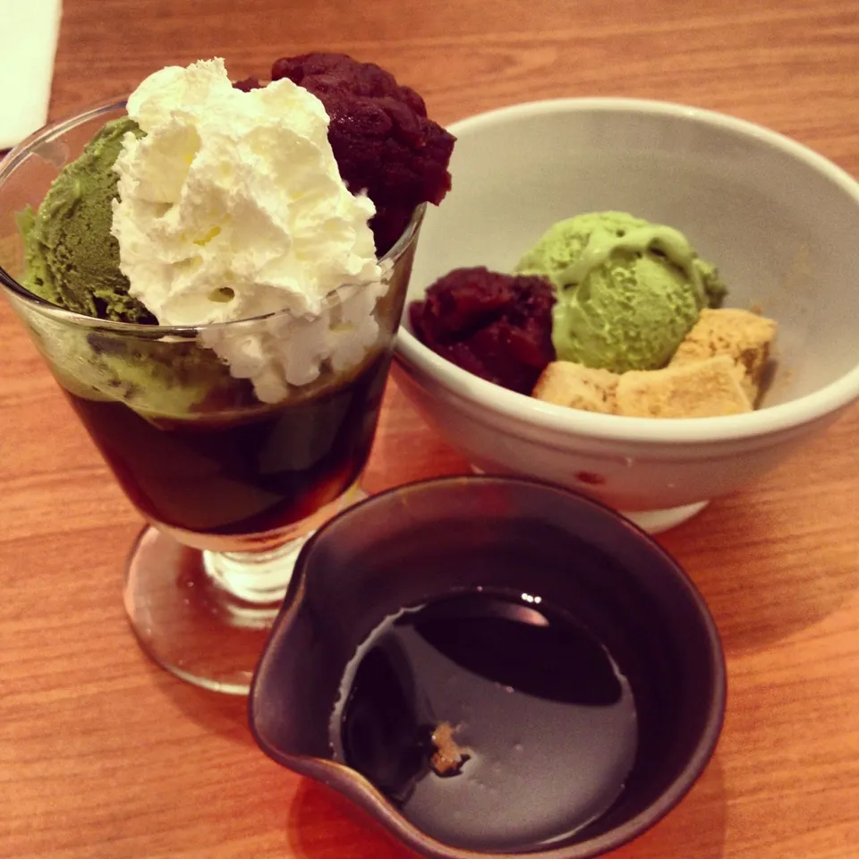 Green tea ice cream parfait|miyummyさん