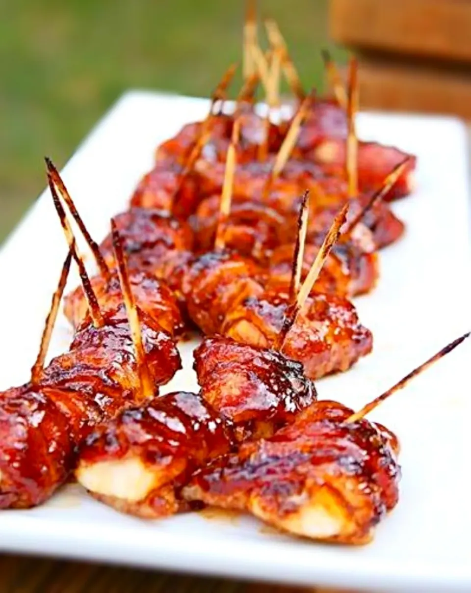 Snapdishの料理写真:Uncle Gary 's Gourmet Candied Jalapeño BBQ bacon wrapped Shrimp|Gary Langerさん